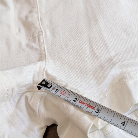 NWOT Everlane White Denim The Organic Way-High® Shortie Shorts, size 2 - Picture 7 of 7